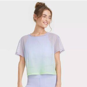 Women's Boxy Mesh T-Shirt - All in Motion Cool Ombre M Women's Boxy Mesh T-Shirt